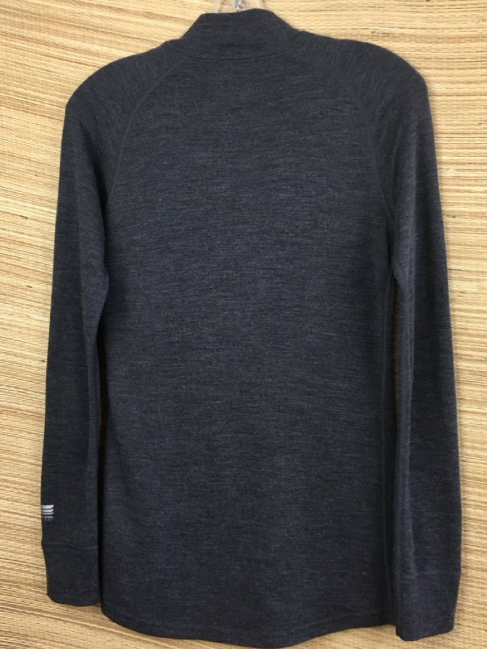 MERIWOOL Layers Midweight 250g 100% Merino Wool Quarter Zip Top In Charcoal M - Picture 7 of 14